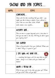 Show And Tell Topics Show And Tell Presentation Topics School Signs