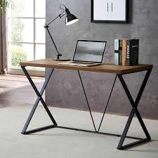 Its industrial appearance ideal for uptown lofts and modern farmhouses alike. Amazon Com Dyh Computer Desk Rustic Wood And Metal X Writing Desk Wood Table For Home Office 47 Inch Kitchen Dining