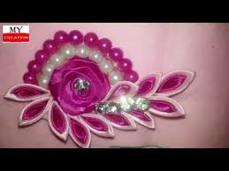 How To Make Flower Bunch For Baby Girl Dress Designing Ribbon Flower B Ribbon Flowers Bunch Of Flowers Baby Girl Dress