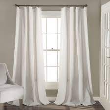 I wasn't optimistic i'd find anything because in the past if i found curtains i liked, they were always the wrong size or there would be just one panel on the shelf. Amazon Com Lush Decor White Rosalie Window Curtains Farmhouse Rustic Style Panel Set For Living Dining Room Bedroom Pair 108 X 54 108 X 54 Home Kitchen