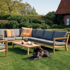 Chiki Sectional Home Couture Miami Teak Patio Furniture Outdoor Lounge Area Sectional