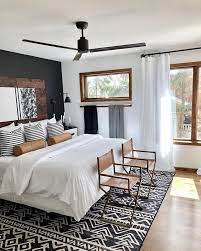 Linear Aztec Tapis Noir Bedroom Makeover Bedroom Interior Master Bedroom Design
