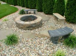 Fire Pit And Sitting Rocked Area Landscape Fire Pit Area Backyard Fire Backyard