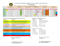 Kalendar akademik ‐ sidang akademik 2019/2020 bagi semua rancangan (kecuali program doktor perubatan dan doktor pergigian) pendaftaran pelajar baharu (1&2 september 2019) / minggu siswa lestari. Kalender Akademik Mahadewa University