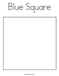 Color the squares coloring page. Blue Square Coloring Page Twisty Noodle
