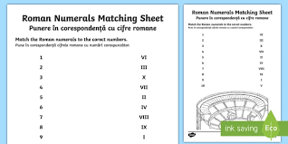 Roman numerals, writing roman numerals, etc… please follow the list for detailed expressions, lists and examples; Roman Numerals And Numbers To 10 Matching Worksheet Worksheet