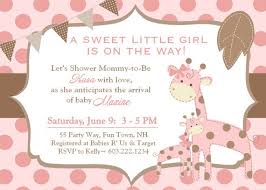 Giraffe Baby Shower Invitation Polka Dots Girl Pink Brown Invitation Invit Baby Shower Invites For Girl Giraffe Baby Shower Invitations Baby Shower Invitations