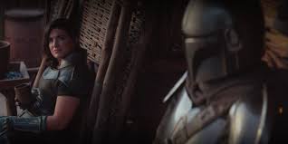 During the opening scenes on navarro, cara dune takes down a group of bandits who were planning to snack on a space weasel. The Mandalorian Cara Dune A Fan Favorite Gina Carano Is Why The Mary Sue