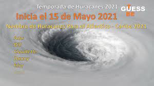 Aunque no se espera que se repita la temporada récord del 2020, se prevé que esté más activa que el promedio.según el grupo de investigaciones de huracanes de la noaa, estas son las fechas en que la mayor parte (97%) de la actividad de ciclones tropicales ocurre en el océano. Nombre De Huracanes 2021 Atlantico Y Caribe Youtube