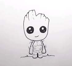 Cool easy pictures to draw step by. How To Draw Groot Step By Step Full Video Tutorial In This Article I Will Provide Groot Drawing And I Explain How To Dra Funny Sketches Cool Drawings Drawings