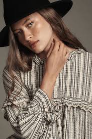 Frame Satin Tiered Sleeve Blouse