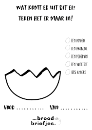 Kleurplaat voor pasen met paaseieren en vrolijke kuikentjes om te printen. Nog Meer Paaseieren Broodbriefjes Nl