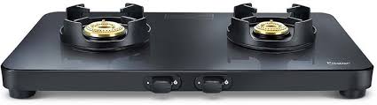 Prestige Edge Black Glass Manual Gas