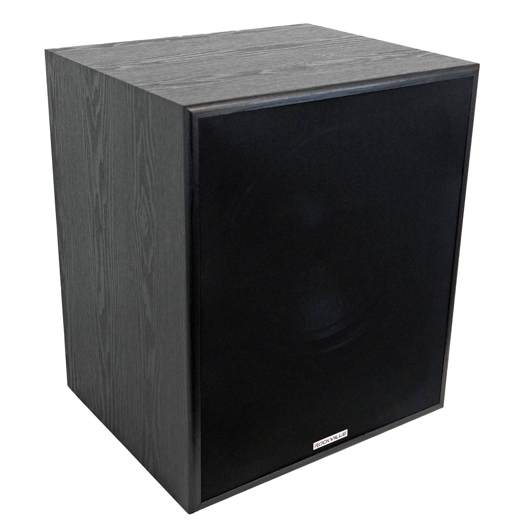 Rockville Rock Shaker 15" Inch Wood 1000w Powered Home Theater Subwoofer Sub