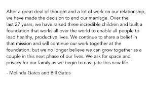 Bill and melinda gates have sadly announced they are getting a divorce after 27 years. Bill Gates On Twitter
