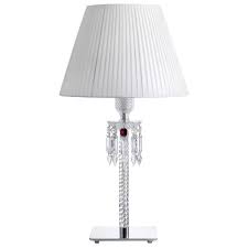 Baccarat Clear Crystal Table Lamp Arik Levy Design With Silk Lampshade Silk Lampshade Crystal Table Lamps Table Lamp