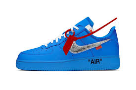 Blue Off White X Nike Af1 Rumored To Release At Museum Of Contemporary Art Chicago Air Force One Shoes Nike Air Shoes Buy Nike Shoes Online