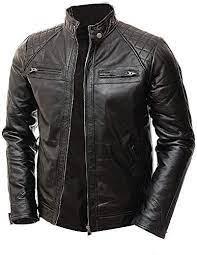 New Abbraci Men S Motobiker Vintage Shade Cafe Racer Quilted Motorcycle Padded Shoulder Wax In 2020 Leather Jackets Online Leather Jacket Men Style Leather Jacket Men