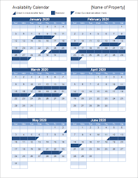 Or, you can create your own chart within or in another excel program. Availability Calendar Template