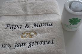 12 1 2 Jaar Getrouwd Cadeau 12 5 Jaar Huwelijk Geschenk Borduur Kado