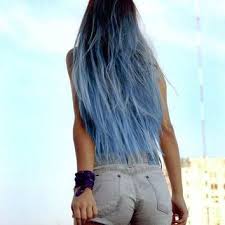 Sky Blue Ombre Hair Extensions Blue Dip Dye Hair Dark Brown Ombre Black Hair Dip Dyed With Blue 7 Pieces Dip Dye Black Hair Black Hair Dye Brown Hair Dye