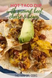 Hot Taco Dip With Ground Beef Hot Taco Dip Taco Dip Tacos
