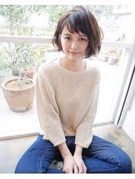 トト toto ゆるはねショートボブ 髪型 ボブ ボブパーマ オン眉 ボブ