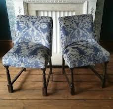 Zebra printed leather wood iron modern bed side table office room bedroom. Velvet Re Upholstered Dining Chairs Kitchen Living Room Animal Print Silver Blue Ebay