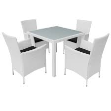 Stella Rattan Outdoor Dining Set 5 Piece Off White Outdoor Dining Set Furniture Outdoor Wicker Furniture