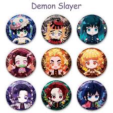 Anime Demon Slayer Kimetsu No Yaiba Kamado Tanjirou Pin Button Anime Character Pin Button Brooch Badge Anime Demon Slayer In 2020 Anime Anime Demon Button Pins