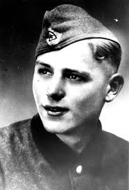 Enlistment photograph of Willi Herold, the young German Fallschirmjäger who  masqueraded as an SS Luftwaffe Captain in the last two weeks of WWII and  organized a massacre in a German prison camp :