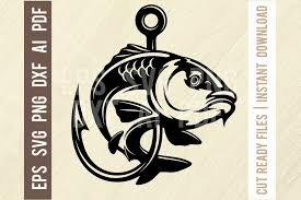 Download Fishing Carp Fishing Logo Svg Png Ai Eps Dxf Cut File 1298024 Cut Files Design Bundles