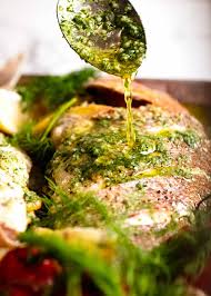 Turn the fish over in each bowl to ensure they get fully coated. Whole Baked Fish Snapper With Garlic Dill Butter Sauce Recipetin Eats
