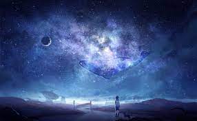 Maybe you would like to learn more about one of these? Anime Sky Milky Way Stars Anime Boy Dog Moon Whale Galaxy Anime 2k Wallpaper Hdwallpaper Desktop Anime Galaxy Galaxy Wallpaper Night Sky Wallpaper