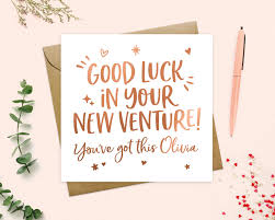 Good Luck In New Venture Card You Have Got This Best Of Etsy Good Luck Cards Exam Cards Good Luck New Job