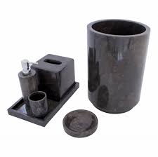 They look expensive and totally elevate the look of even the simplest bathrooms. 6 Piece Marble Bath Set Bayu Indomarmer