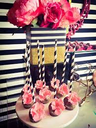 50th Birthday Party Ideas Black White And Gold Black White Pink And A Little Golden Birthday Party Ideas Photo 11 Of 13 Gold Birthday Party Pink And Gold Birthday Party Birthday Parties