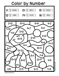 2 digit addition practice airplane. Addition Color By Number Worksheets Kindergarten Mom