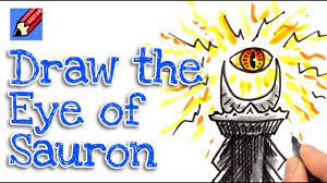 How To Draw The Eye Tower Of Sauron Real Easy - Lord Of The Rings - Youtube