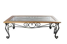 Shop our glass wood coffee tables selection from top sellers and makers around the world. Glass Wood Wrought Iron Coffee Table And End Tables Make A Home Furnishings