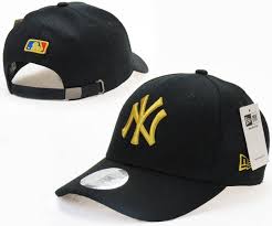 Black And Gold New York Yankees Hat Mens Womens New York Yankees New Era Solid 6 Panel Strap Back Baseball Adjustable Polo Cap Black New York Yankees Mlb Baseball Caps Yankees Baseball Cap