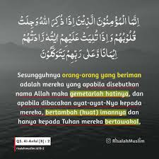 Biarlah damai sejahterah allah saja yang menguasai hati dan pikiran kita. â„ð•šð•¤ð•'ð•ð•'ð•™ð•„ð•¦ð•¤ð•ð•šð•ž Ø¹Ù„Ù‰ ØªÙˆÙŠØªØ± Ciri Orang Mukmin Bila Disebut Nama Allah Gemetarlah Hatinya Karena Ingat Keagungan Dan Kekuasaan Nya Bila Dibacakan Ayat Ayat Allah Bertambah Iman Mereka Bertawakal Hanya Kepada Allah Yang