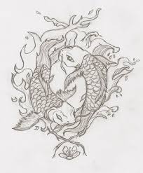 Yin And Yang Koi Fish Dragon Koi Tattoo Design Fish Drawings Koi Tattoo Design