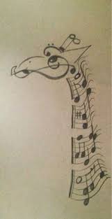 Giraffe Made Out Of Music Notes Very Creative Idea The Artist Did A Great Job Music Drawings Giraffe Art Music Art