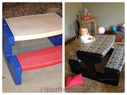 Redoing A Little Tikes Table Picnic Table Makeover Little Tikes Picnic Table Kids Picnic Table