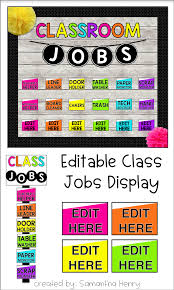 Brighten Up Your Classroom With This Easy To Use Editable Classroom Jobs Display From Samantha Henry Classroom Jobs Classroom Job Chart Classroom Jobs Board