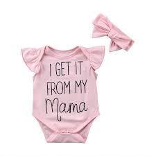 Us 2 97 15 Off Baby Girl Clothes Newborn Baby Girls Floral Short Sleeve Carters Bodysuit Jumpsuit Headband Outfits Clothes Set Size 0 18m In