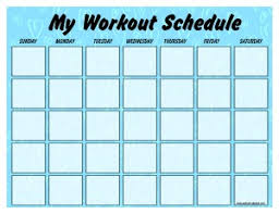 print a workout calendar