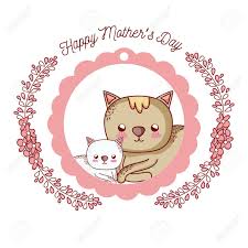 Maybe you would like to learn more about one of these? Happy Mother S Day Card With Cute Cats Cartoons Vector Illustration Graphic Design Royalty Free Cliparts Vectors And Stock Illustration Image 96453575