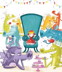 La Reine Des Dragons On Behance Children Illustration Childrens Illustrations Fairytale Illustration